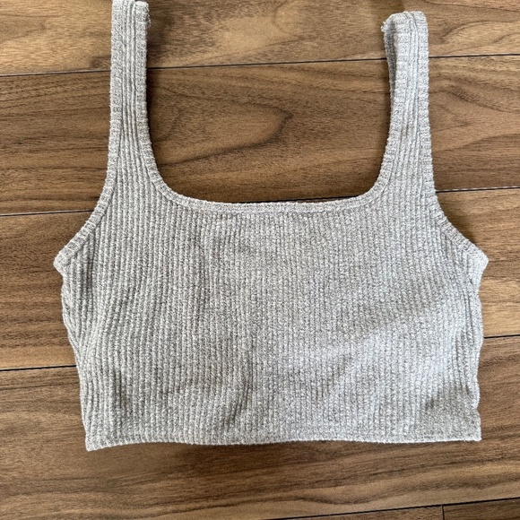 Abercrombie & Fitch | Waffle Lounge Bra Top – Grey (Size XS) - Picture 2 of 7